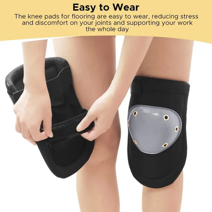 1Pair Professional Knee Pads for Work, Durable Construction Adjustable Knee Pads for Flooring, Gardening, Cleaning, Constructing