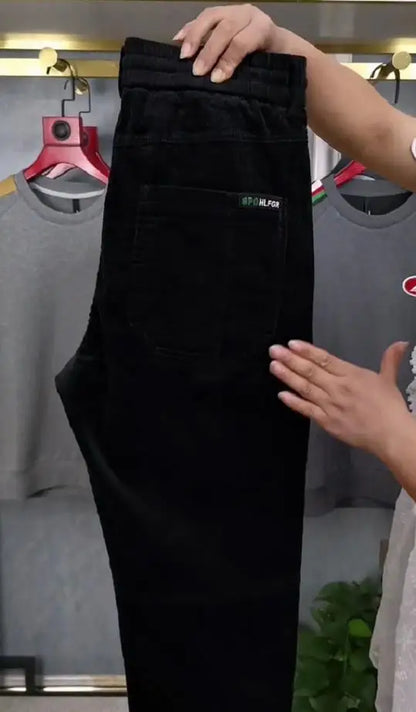 Autumn Winter Casual Pants Elastic Wais Men Corduroy Trousers Six Pockets Joggers Baggy Slim Mens Trousers Designer Sweatpants