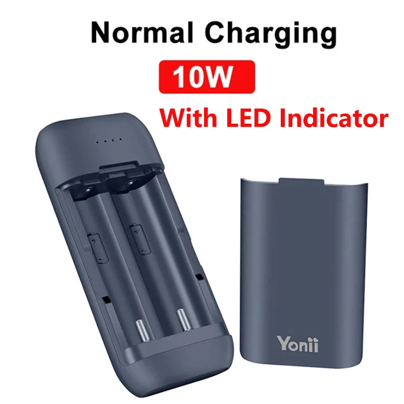 Battery Charger Case 18650 21700 20700 Rechargable Lithium Li-ion Batteries DIY Power Bank Portable Charger QC3.0 Fast Charging