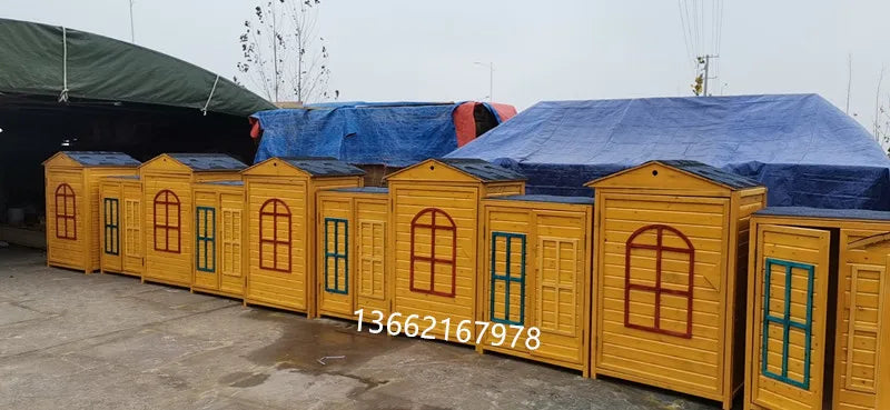 2TOE kindergarten outdoor preservative wood storage cabinet locker waterproof mildew-proof carbonized wood cabinet school wooden