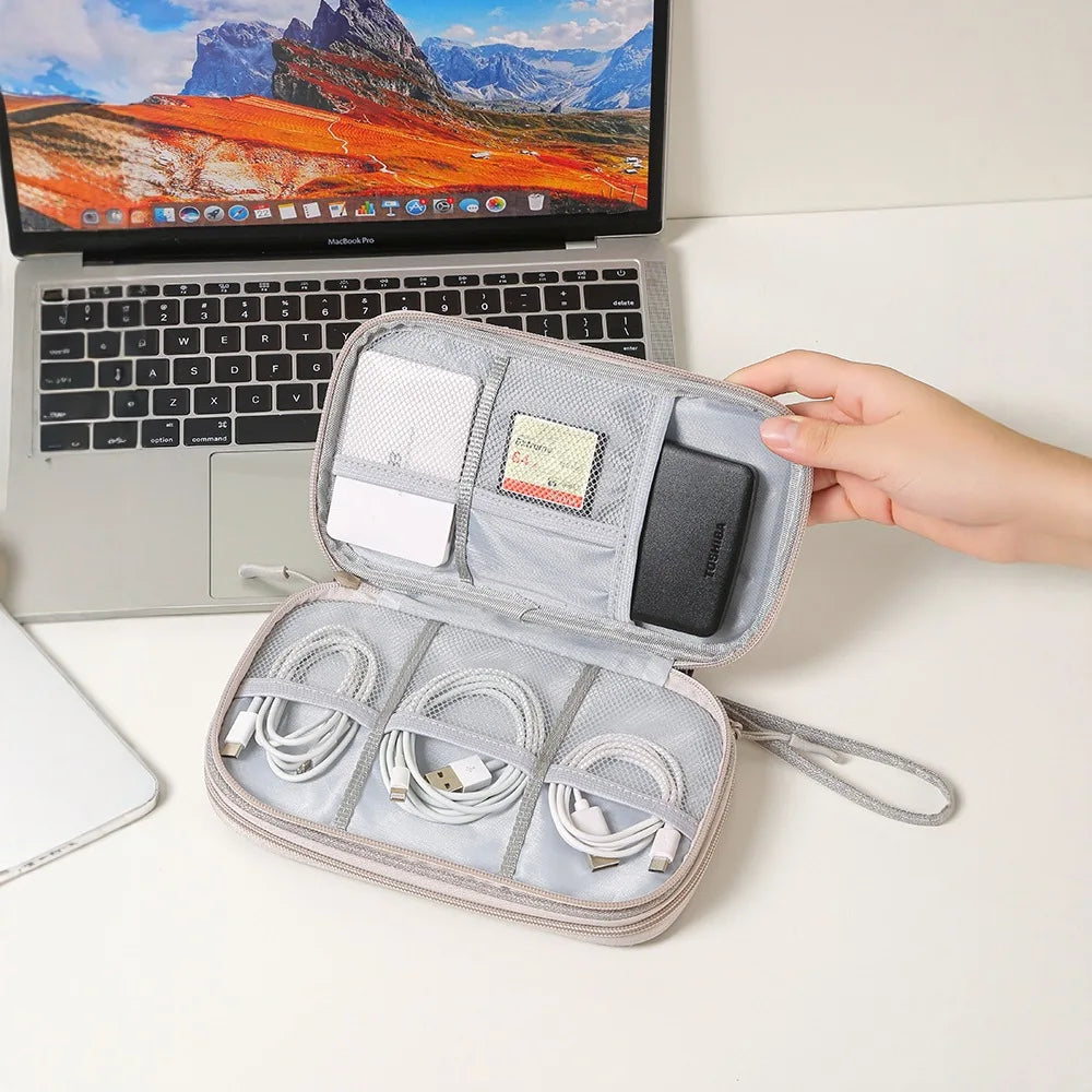 Travel Portable Digital Accessories Storage Bag Organizer of Mobile Phone Bag U Disk Charging Bank Mobile Data Cable Storage Bag
