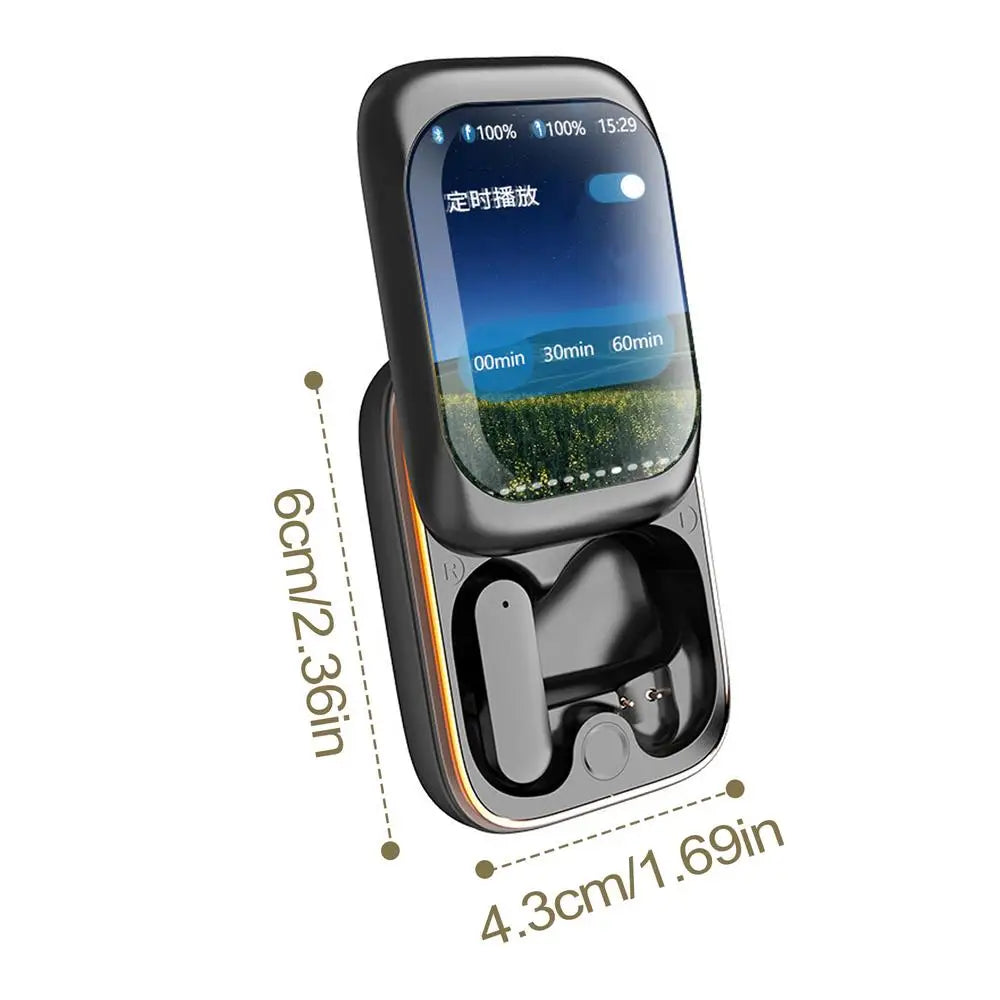 Wireless Ear Buds In-Ear Headphones Wireless Earbuds Slider Earphones Cordless Earbuds Full Color Touchscreen Ear Buds In-Ear