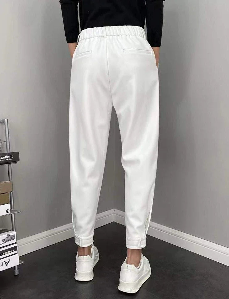 9 Cropped Office Male Suit Trousers Plus Big Size Men's Summer Pants Work Cheap High Quality Designer Clothes Elegant Tailoring