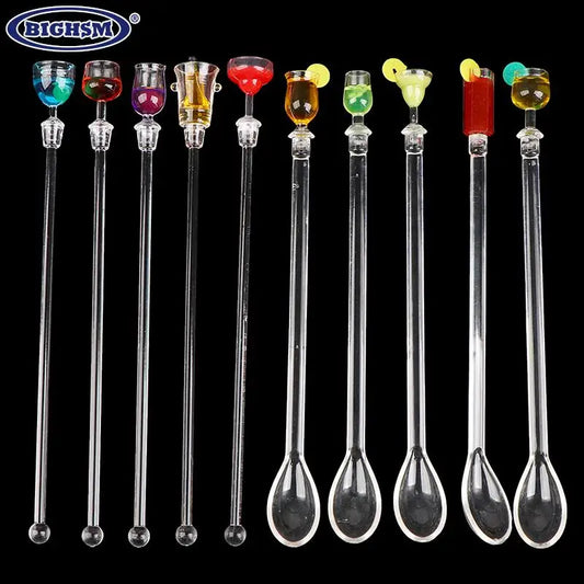 1PCS 23cm Stirring Acrylic Stirrers Kitchen Bar Tool Juice Party Cocktail Drink Mixer Swizzle Stick Wine Agitators