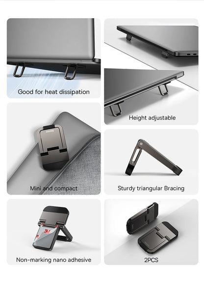 Baseus Laptop Kickstand for Computer Keyboard Holder Mini Portable Laptop Stands For Macbook Xiaomi Notebook Aluminum Support