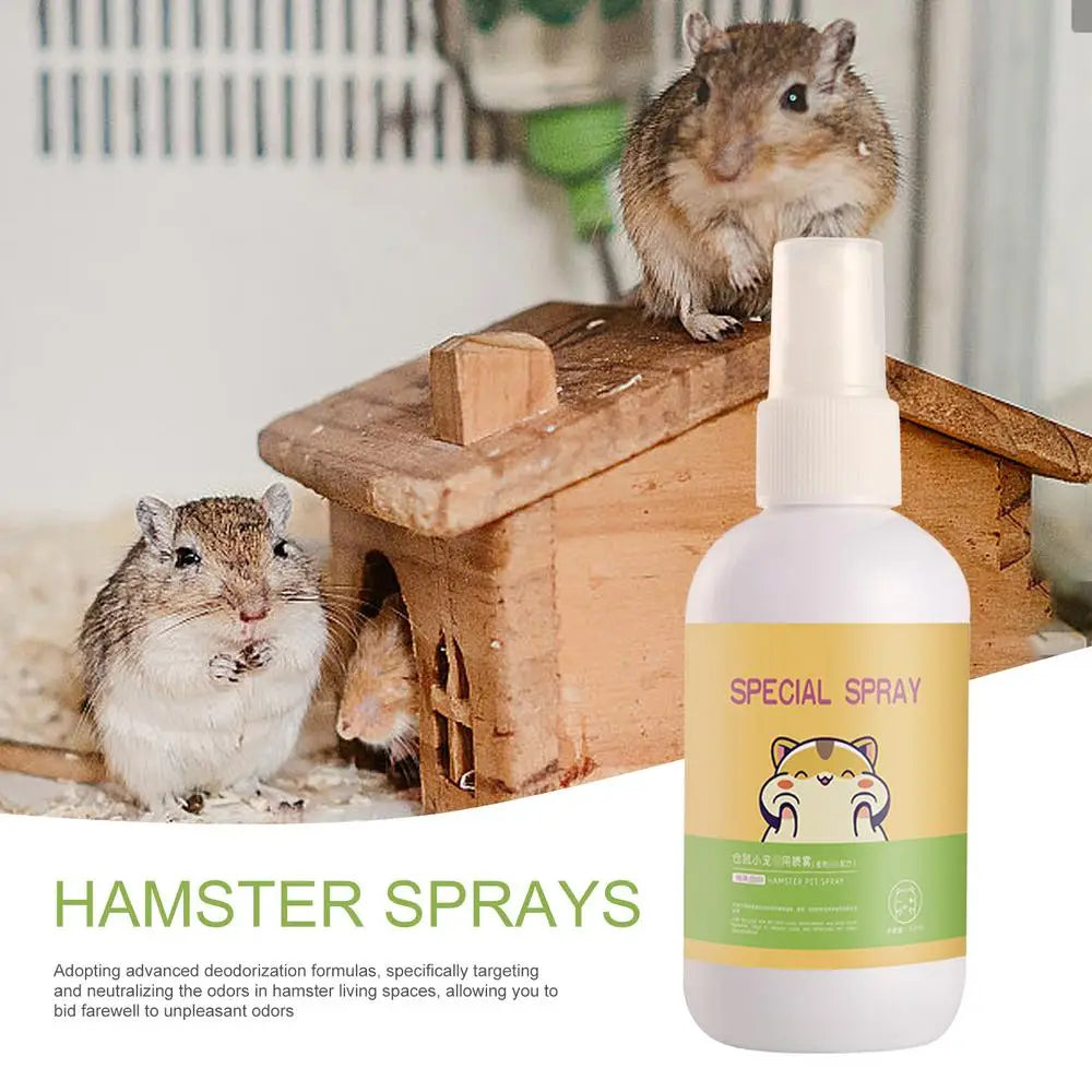 Pet Odor Spray Pet Deodorizer Odor Removal Cage Cleaner Eliminate Pet Odors Long-Lasting Pet Cleaner For Guinea Pigs Rabbits