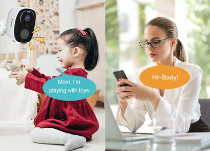 LS VISION 4MP Wireless Security Wifi Camera Outdoor Solar Battery Camera PIR Spotlight Security Solar Camera Security Protection