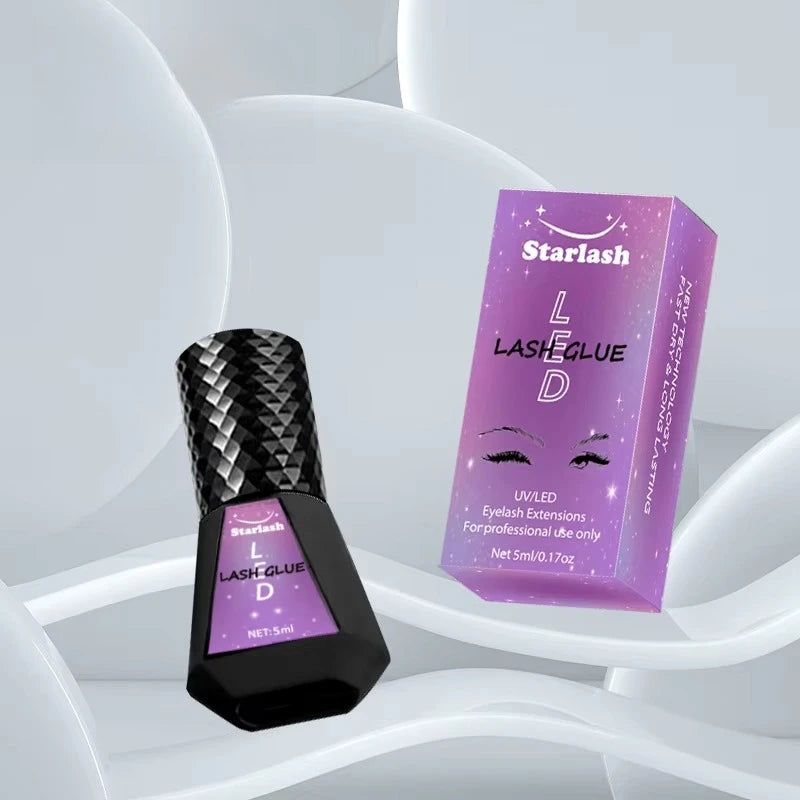 Starlash UV - 005 LED Lash Extension Glue | 1s/2s Fast Cure | 7 - 10 Weeks Hold | Waterproof & Sensitive - Safe