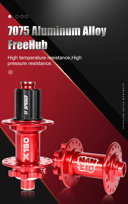 Bicycle hubs Nanlio X150 Mountain Bike Hubs 6 Pawls 150 Engagement Rear Hub HG MS XD 8-12 Speed 28 32 36 Holes Noisy wheel Hubs