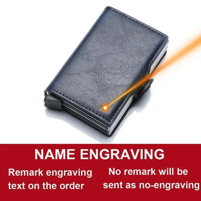 Anti Rfid Blocking Men Wallets with Custom Name Carbon Fiber Mini Wallet Large Capacity Card Holders Small Money Bag Male Purses