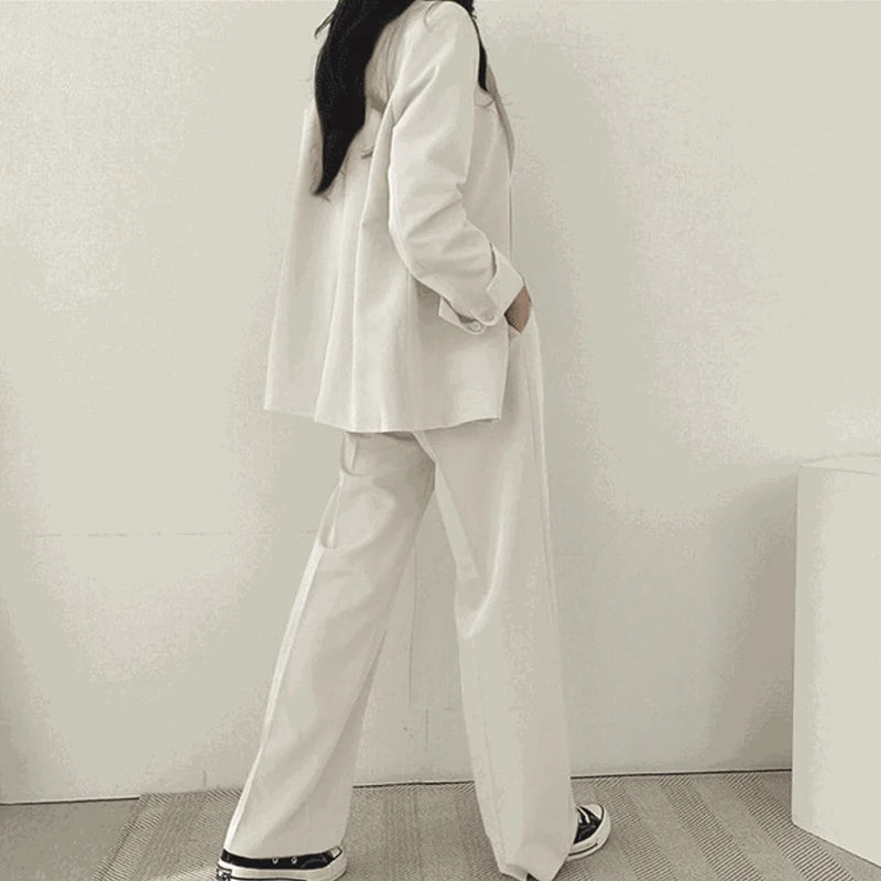 Suit Jacket Casual Office Lady Elegant Solid Single-breasted Women Blazer