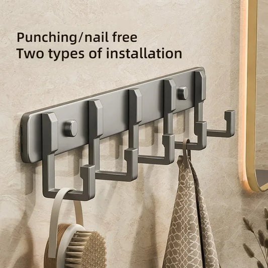 Hooks Over The Door 6 Hooks Clothes Coat Hat Towal Hanger Bathroom Organizer Rack By Hanger Holder Home Kitchen Accessories