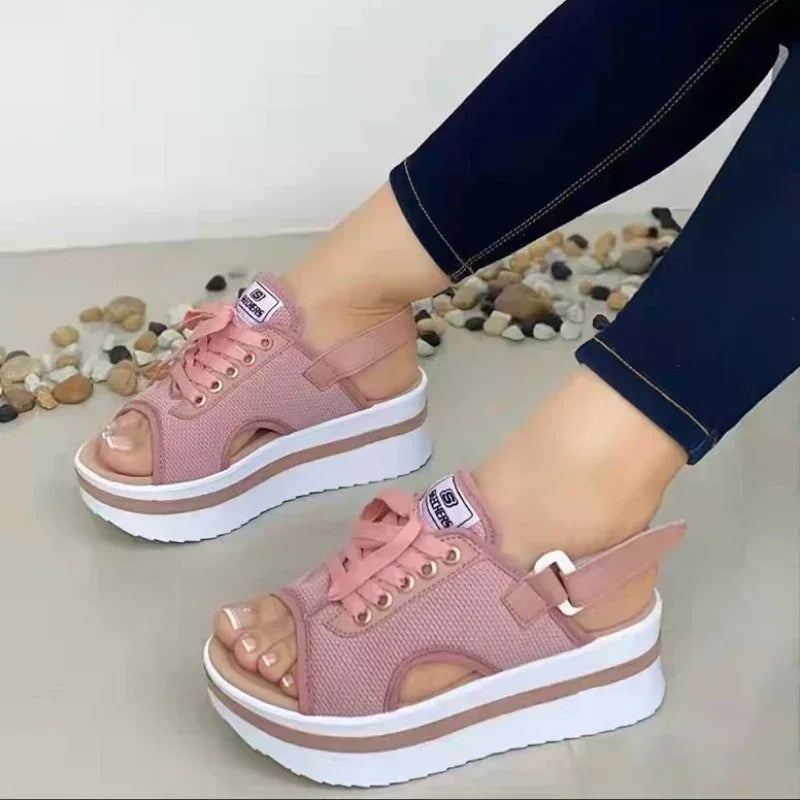 Platform Women Sandals Female Trend High-heeled Sandals Summer  Beach New Open Toe Casual Shoes for Women Pantuflas De Mujer2024