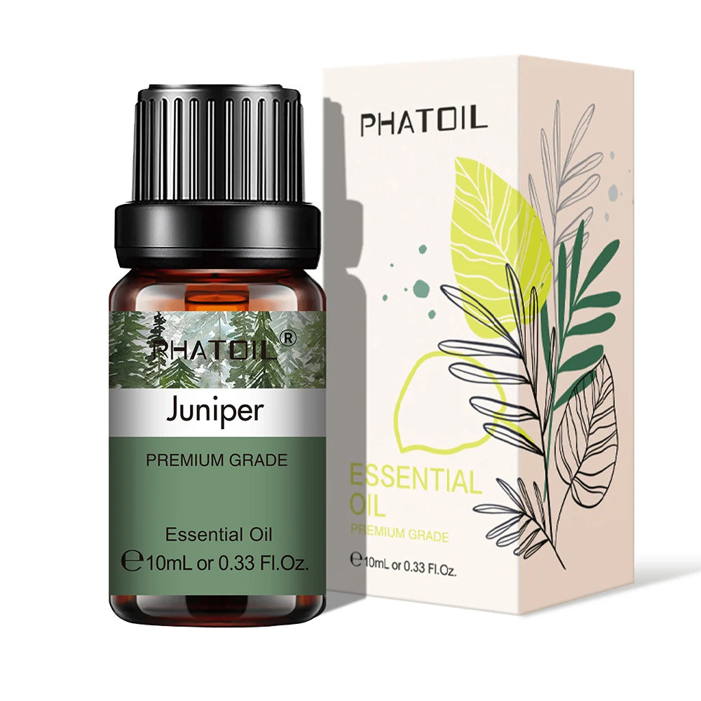 PHATOIL Natural Plant Essential Oil 10ml Eucalyptus Rose Lemon Bergamot Vanilla Peppermint 1PCS Aroma Essential Oil For Diffuser