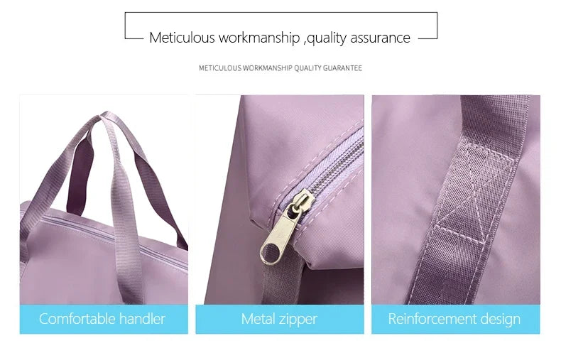 Carry On Travel Duffle Bag  Waterproof Sports Gym Tote Bags for Women Large Capacity Storage Luggage Handbag