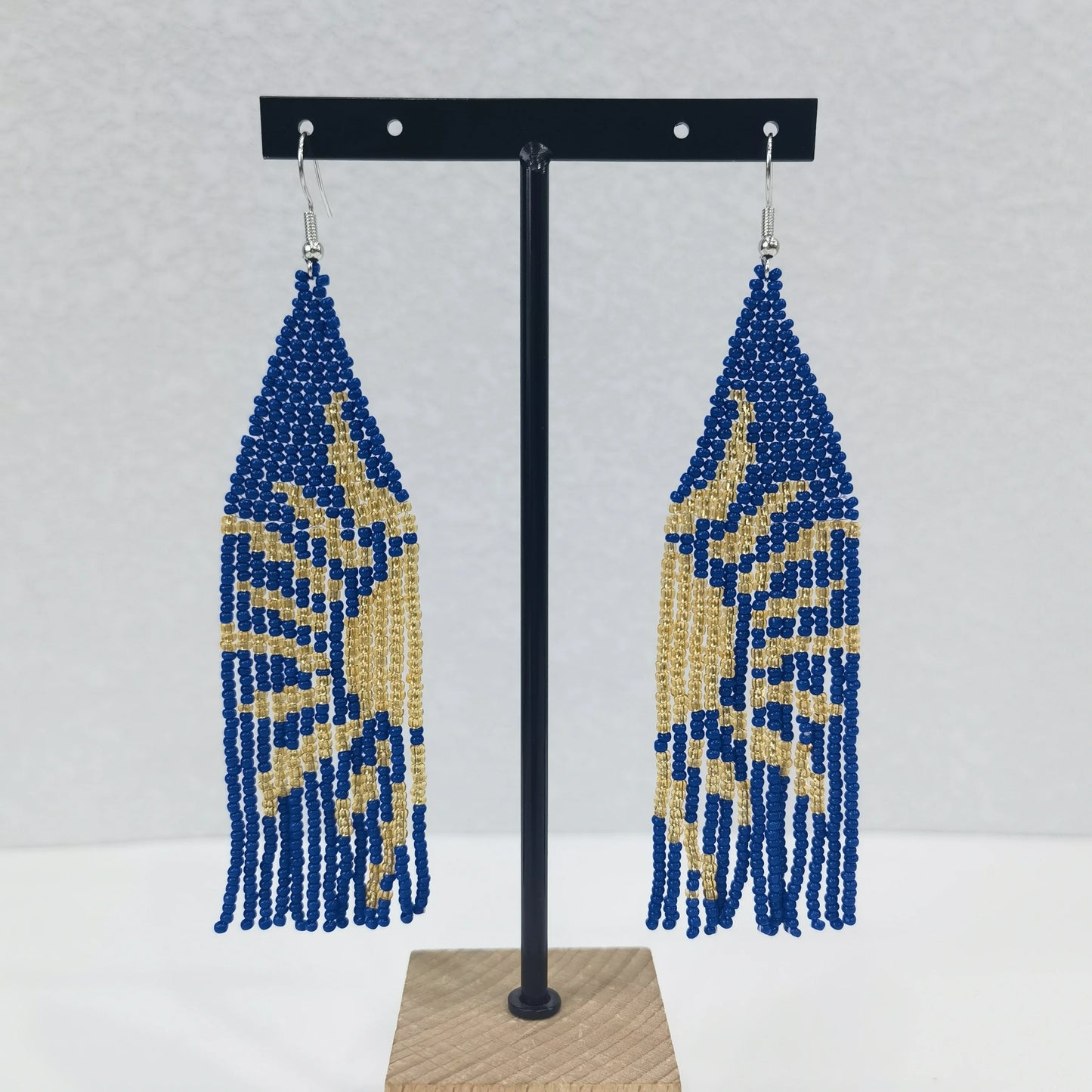 Colorful Pattern 1 Pair Of Bohemian Glass Bead Tassel Earrings Bohemian Earrings