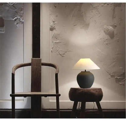 Retro Ceramic Floor Lamp, Bedroom Table Floor Lamp, Living Room Bedside Floor Lamp, Room Decoration Indoor Lighting Lamp