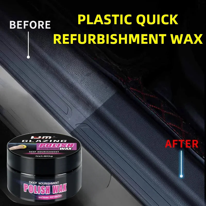 Universal Leather and Plastic Repair Polishing Wax - Automotive interior reconditioning cream for leather/plastic/rubber care