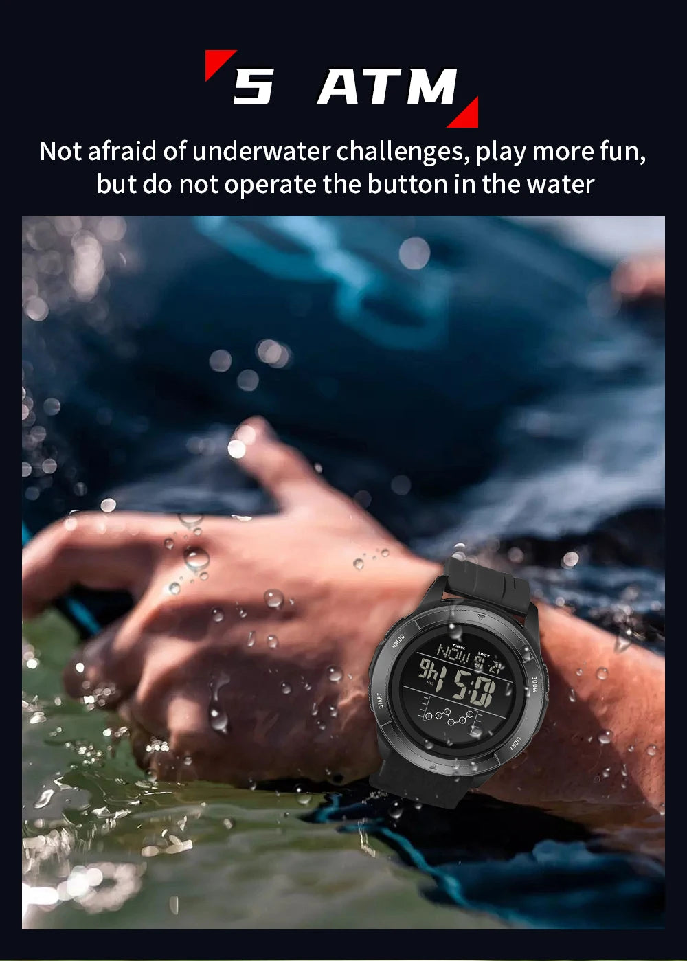 SANDA 2198 Single Monitor Male Student Electronic Watch Multifunctional Waterproof sports Student Electronic Watch 2025