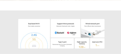 Xiaomi Smart Home Hub 2 Zigbee 3.0 Smart Gateway Wifi 5/2.4GHz Bluetooth Mesh Dual-band Wi-Fi Remote Control Smart Home Hub