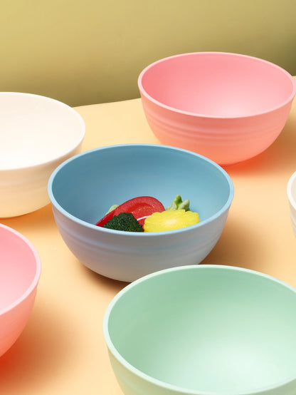 4/8pcs Plastic bowl (reusable) suitable for family kitchen restaurant picnic camping pack food snacks