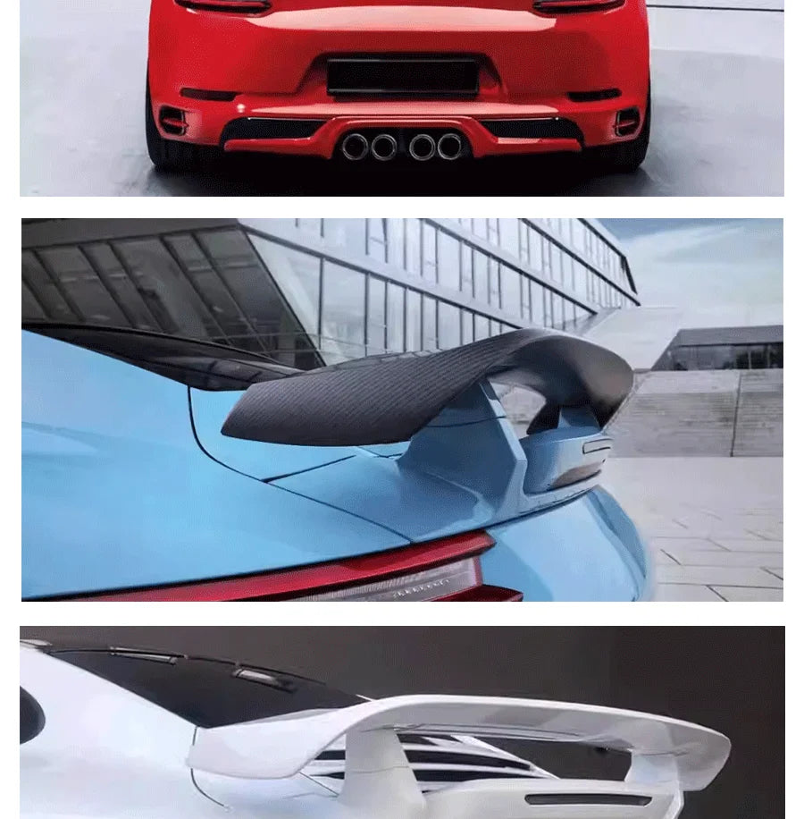 Carbon Fiber Techart Style Car Rear Trunk Spoiler Rear Wing Tail Wing Parts For Porsche 911 991.1 991.2 Upgrade Body kit