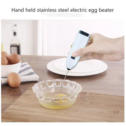 Electric Whisk Mixer Household Handheld Mini Egg Beater Kitchen Blender Coffee Milk Tea Beat Up Cream Stirring
