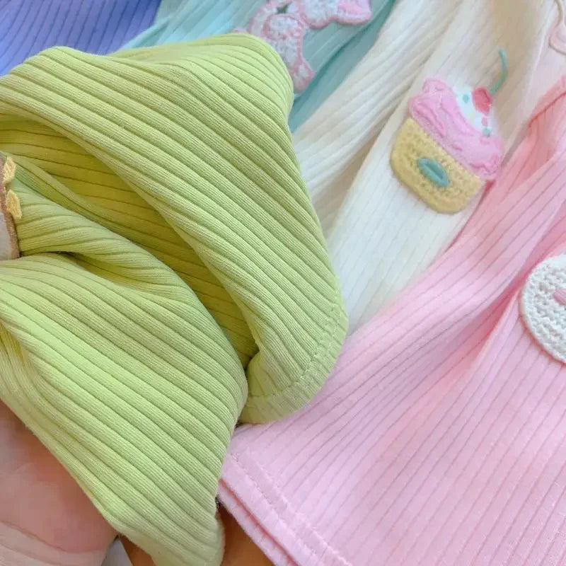 Baby Girls T-shirts for Kids Summer Sleeveless Knitted Tops Vest Outfits Girls Cute Halter Tops Tees Children Clothing 1-12 Year