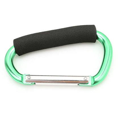 Large Carabiner Stroller Hooks Organizer Aluminum D Ring Spring Snap Keychain Clip Carry Handle for Hanging Purses Shopping Bags