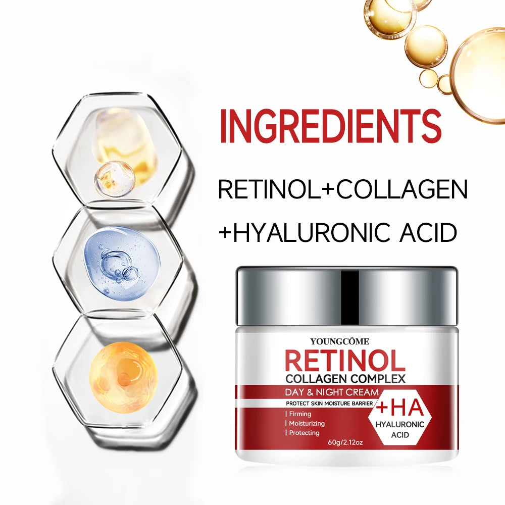 Retinol Collagen Cream Face Facial Anti Wrinkle Serum Remove Dark Spots Collagen Serum Anti Aging Essence Whitening Face Serum