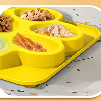 Multi-use Silicone Pet Slow Feeder Bowl Choke-proof Portable Pet Canning Lick Tray Non-slip Cat Food Bowl Water Food