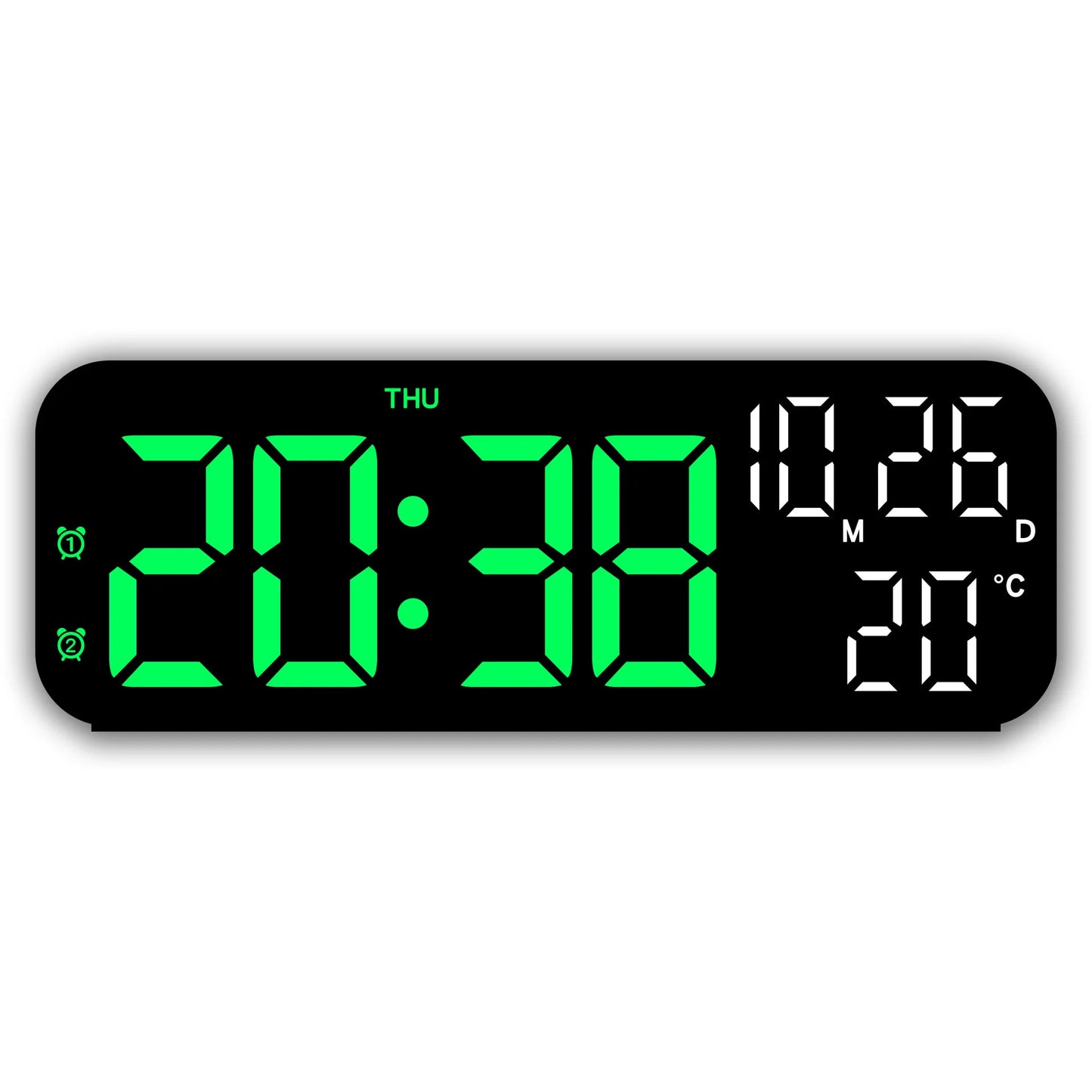 Electronic Clock Simple Sound Control Alarm Clock Multi-function LED Clock Multi-group Alarm Clock Temperature Display
