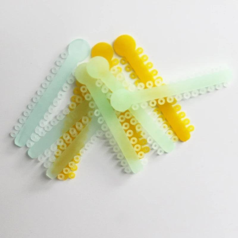 Dental Night-Light Luminous Ligature O Tie /I Tie for Orthodontic Brace Yellow Blue Green Dental Material