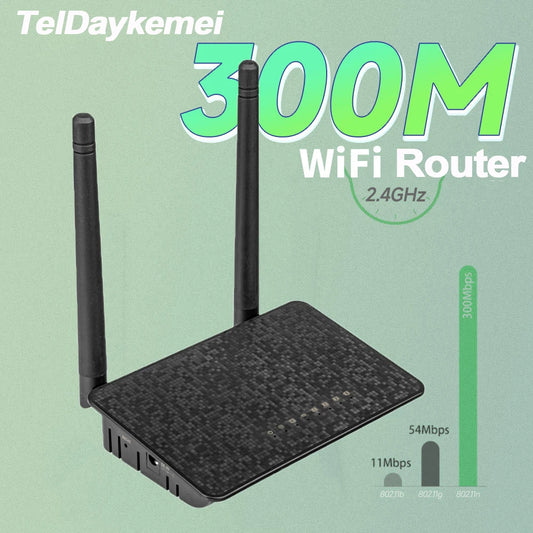 Wireless Router 300M Wifi Range Repeater With 5*6dBi High Gain Antennas Wider Coverage Wi-Fi Extender For Home Office