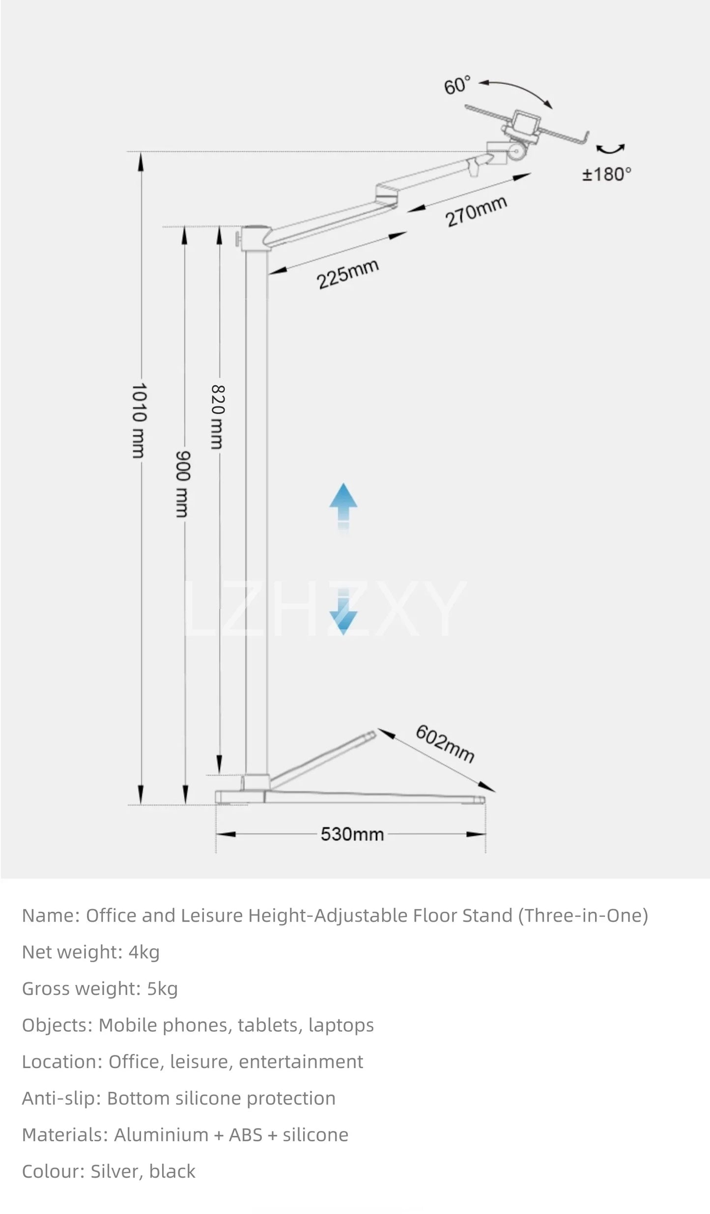 The laptop stand movable suspended and adjustable and the lazy reading stand standing Laptop Parts Accessories Office equipment