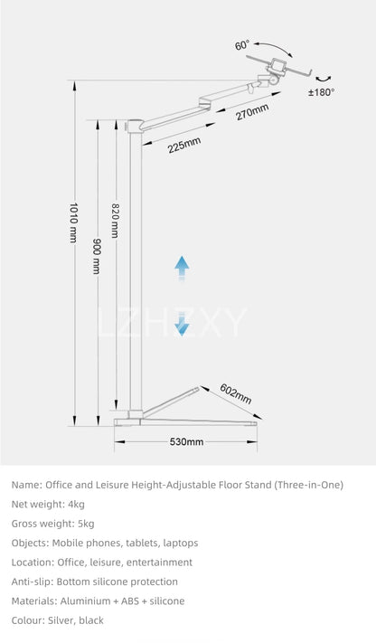 The laptop stand movable suspended and adjustable and the lazy reading stand standing Laptop Parts Accessories Office equipment