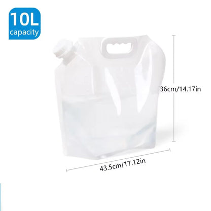Outdoor Water Storage Bag 8L With Faucet Valve Travel Camping Food Grade Large Capacity Portable Foldable Plastic Water Bag