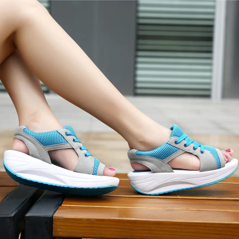 Women Sandals 2023 New Lady Platform Chunky Sandals Comfortable Women's Sandals Open Toe Casual Summer Sports Shoes