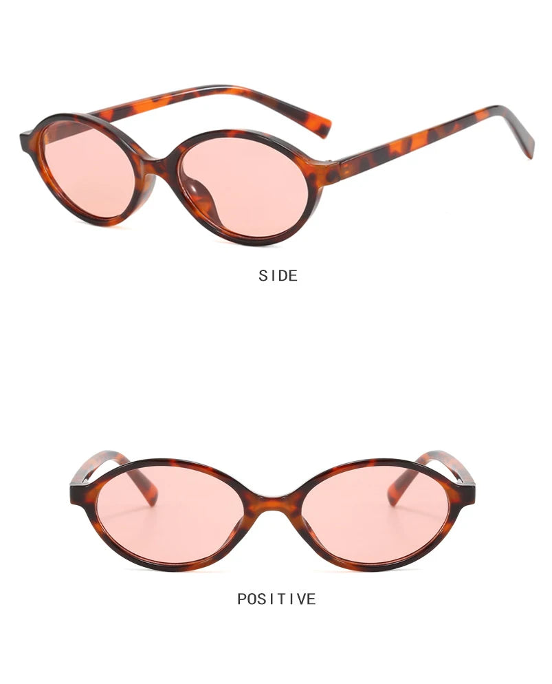 Vintage Oval Sunglasses Women Fashion Sun Glasses for Female Sexy Ladies Small Frame Round Eyewear