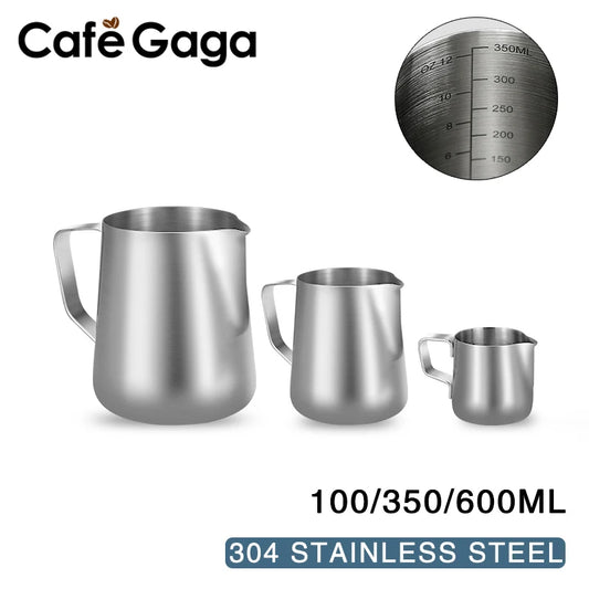 Coffee Milk Frothing Jug Stainless Steel Latte Art Measurement Jug Coffee Latte Frothing Art Jug Barista Tool Coffee Accessories