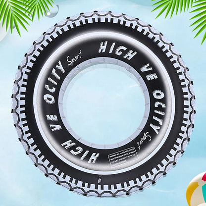 Swimming Pool Floating Rings Tire Pattern Leakproof Inflatable Swim Ring Pool Rings Air Mattresses Swimming Pool Accessories