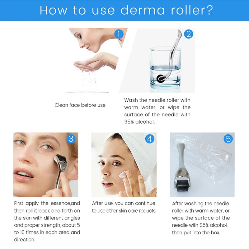 Facial Microneedle Roller Massage DRS 540 Derma Roller Needle Instrument Face Roller Massager Needles Skin Care Tool for Face