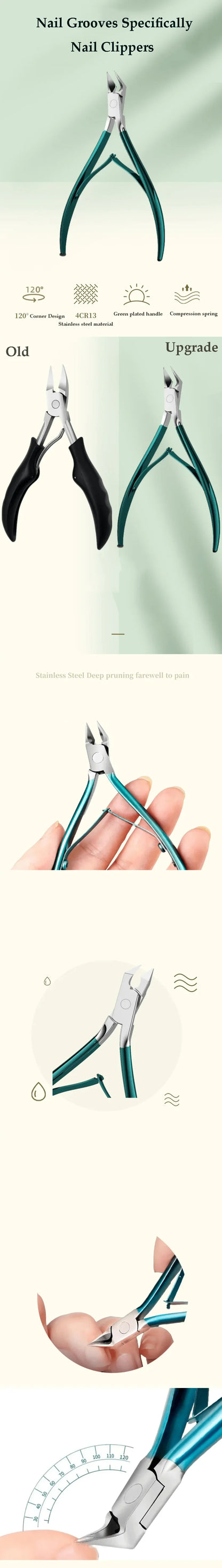 Toe Nail Clippers Nail Correction Thick Ingrown Toenails Nippers Dead Skin Nail Art Pedicure Care Plier Cutter Scissor Tool