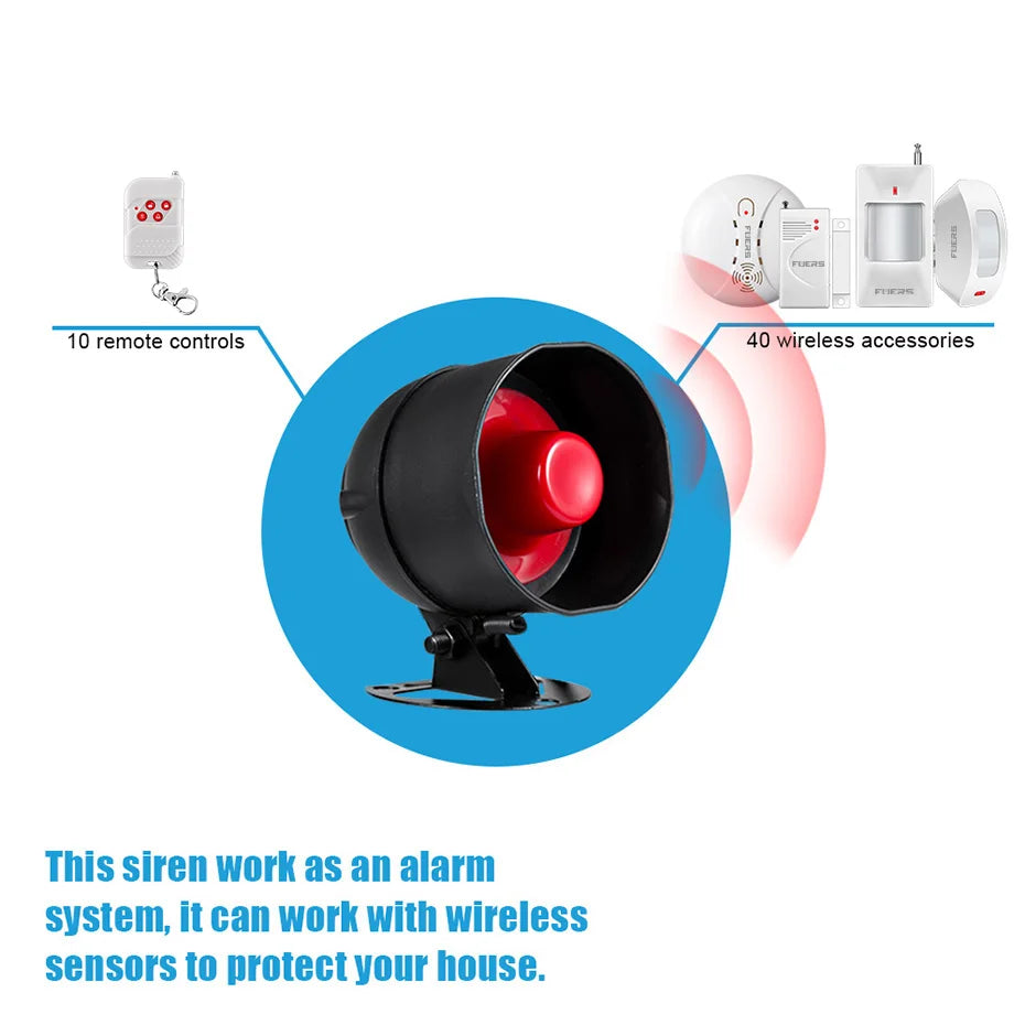 Fuers WIFI Tuya Smart Alarm System Siren Speaker Loudly Sound Home Alarm System Wireless Detector Security Protection System