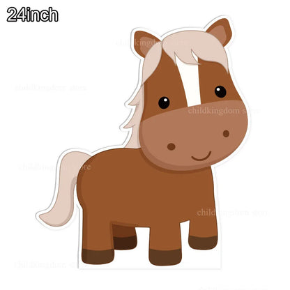 Custom Farm Birthday Party Backdrops Farm Cow Cutouts KT Board DIY Birthday Balloons Farm Birthday Baby Shower Party Bacground