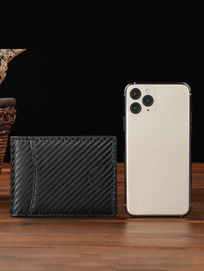 Men's RFID Blocking Card Holder Bifold Wallet With Money Clip Minimalist Pocket Slim Wallet