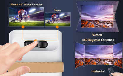 Bluetooth Support Mobile Phone Home Theater Projector Bluetooth Mini 4k Android 9 Projector