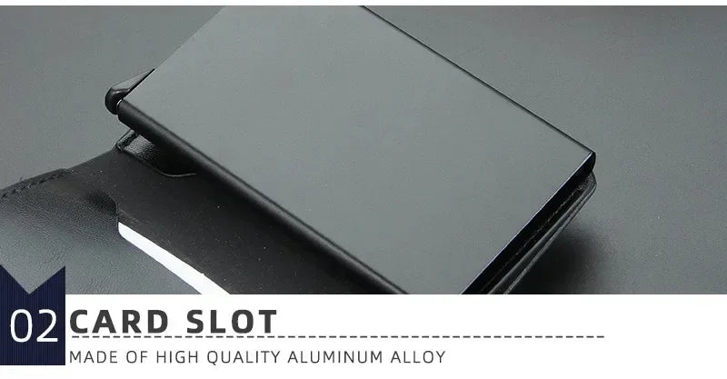 Anti Rfid Blocking Men Card Holder Case Wallets Free Name Customized Small Card Wallets Mini Wallet Qaulity Small Male Purses