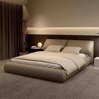 High End European Double Bed Headboard Glamorous Full Size Twin Bed Frame Luxury Platform Wood Cama Box Casal Nordic Furniture