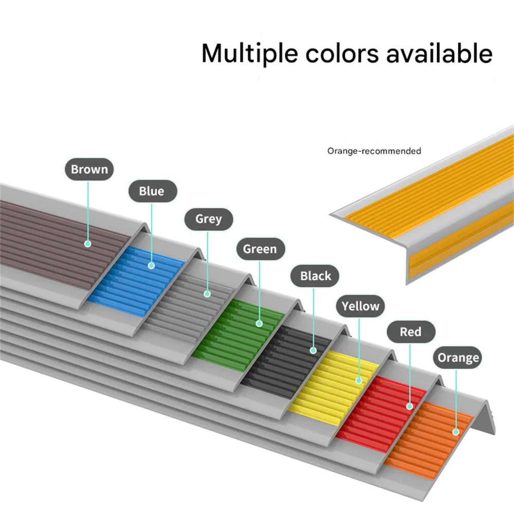 L-Shaped Stair Anti-Slip Tape Strips For Indoor And Outdoor Steps Decoration Waterproof Home Office Building Apartment Edge Safe